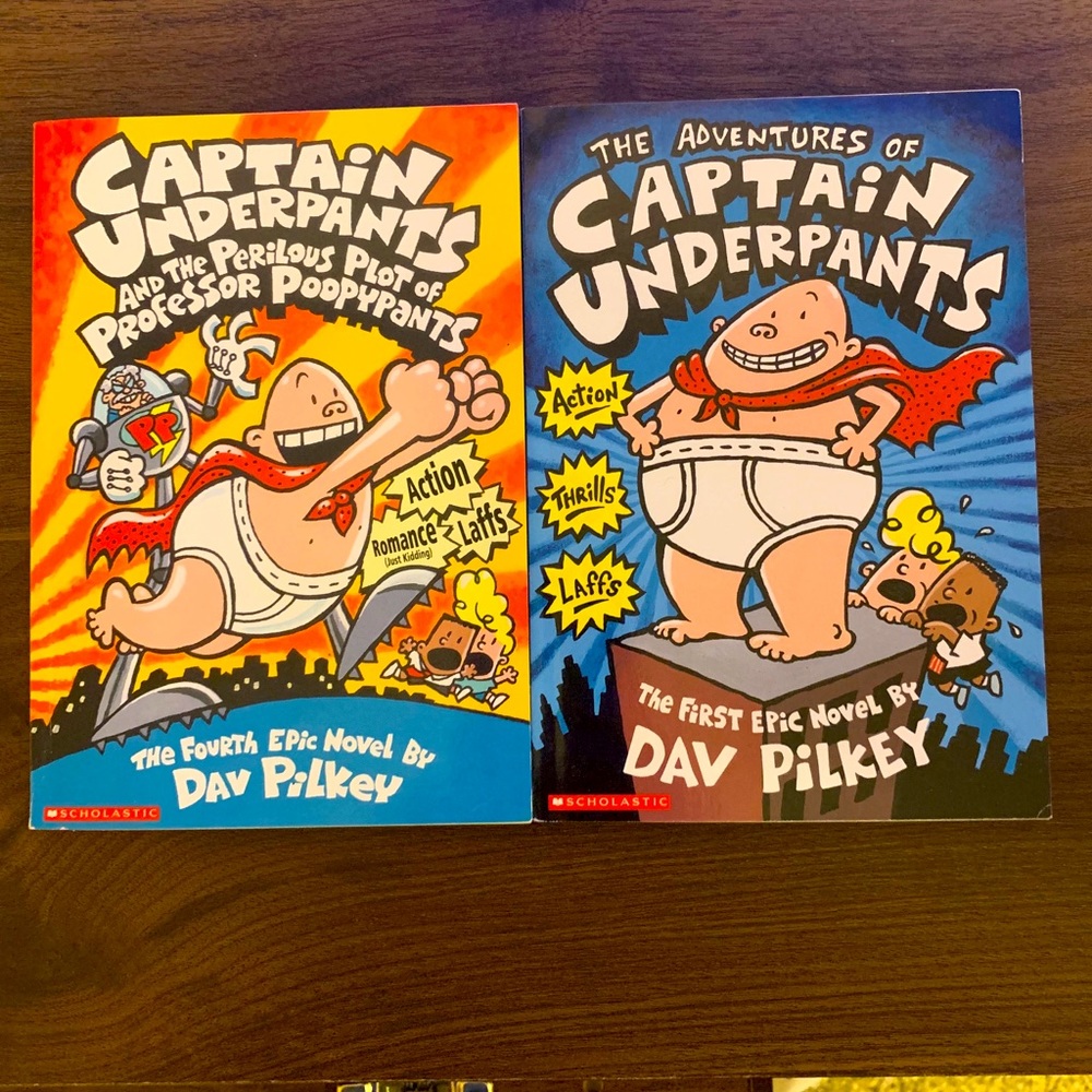 Lot of 2 - Captain Underpants books